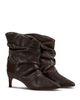 Ba & sh ba & sh Women's Lowcovilla Ruched Leather Ankle Boots - 2