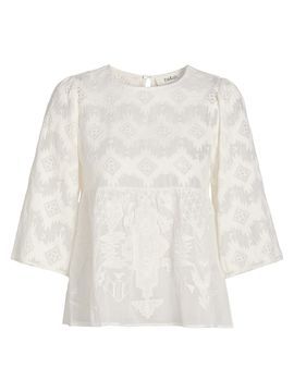 ba & sh Women's Apollon Embroidered Babydoll Top
