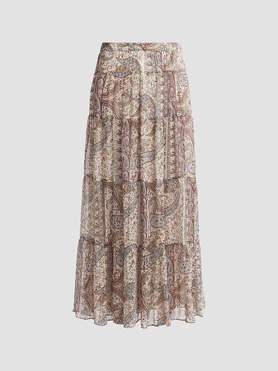 ba & sh Women's Cali Paisley Print Maxi Skirt