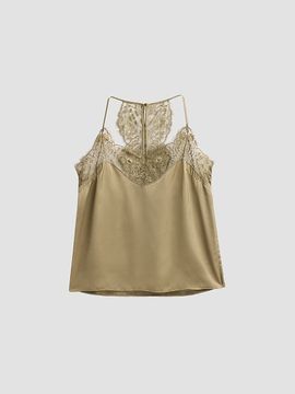 ba & sh Women's Corina Satin Lace-Back Tank