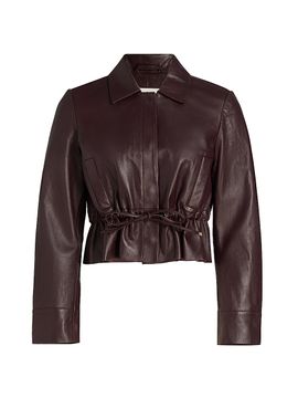 ba & sh Women's Manita Leather Crop Jacket