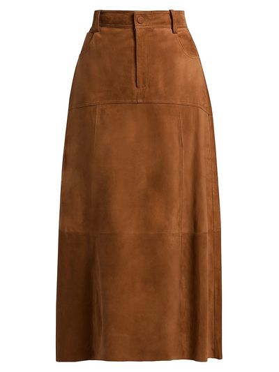 ba & sh Women's Massia Suede Midi-Skirt