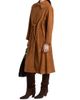 ba & sh Women's Matte Suede Trench Coat - 4