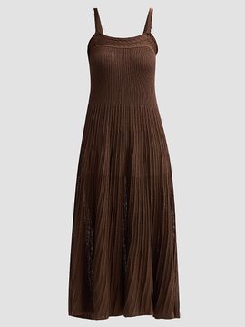 ba & sh Women's Noto Pointelle-Knit A-Line Knee-Length Dress