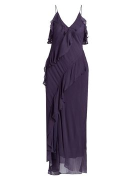 ba & sh Women's Oceane Ruffled Midi-Dress