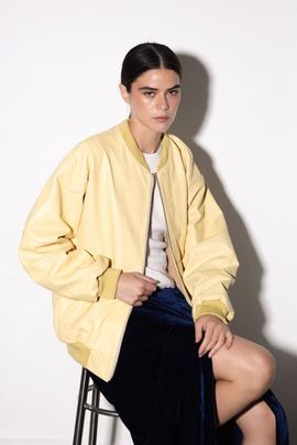 Babila - Slow Fashion Babila - Slow Fashion NYC Oversized Leather Bomber Jacket
