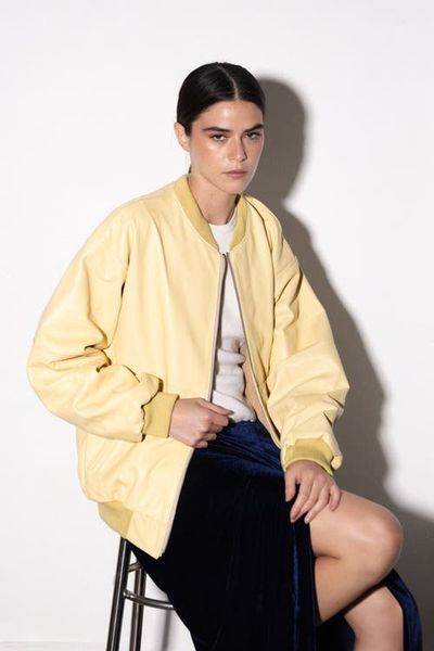 Babila - Slow Fashion Babila - Slow Fashion NYC Oversized Leather Bomber Jacket
