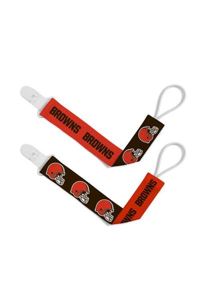 BABY FANATIC BABY FANATIC Cleveland Browns Pacifier Clip 2-Pack