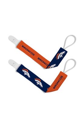 BABY FANATIC BABY FANATIC Denver Broncos Pacifier Clip 2-Pack