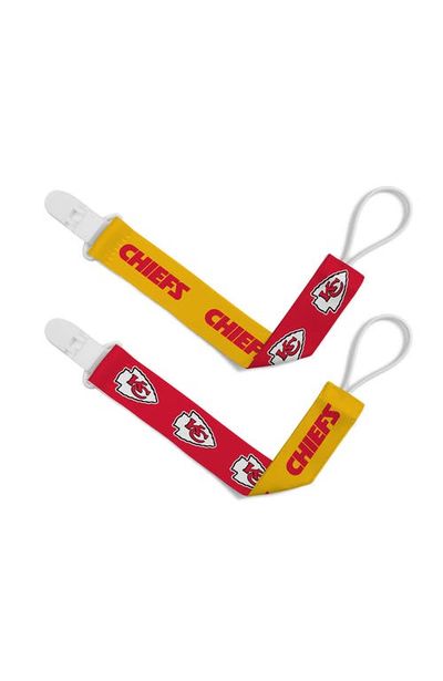 BABY FANATIC BABY FANATIC Kansas City Chiefs Pacifier Clip 2-Pack