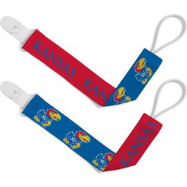 BABY FANATIC BABY FANATIC Kansas Jayhawks Pacifier Clip 2-Pack