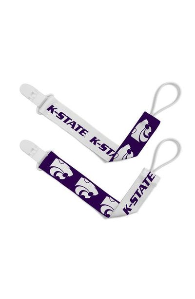 BABY FANATIC BABY FANATIC Kansas State Pacifier Clip 2-Pack