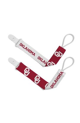 BABY FANATIC BABY FANATIC Oklahoma Sooners Pacifier Clip 2-Pack
