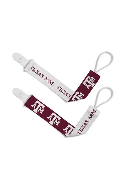 BABY FANATIC BABY FANATIC Texas A&M Aggies Pacifier Clip 2-Pack