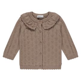 BABYFACE BABYFACE Heart Pointelle Collar Cardigan
