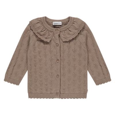 BABYFACE BABYFACE Heart Pointelle Collar Cardigan