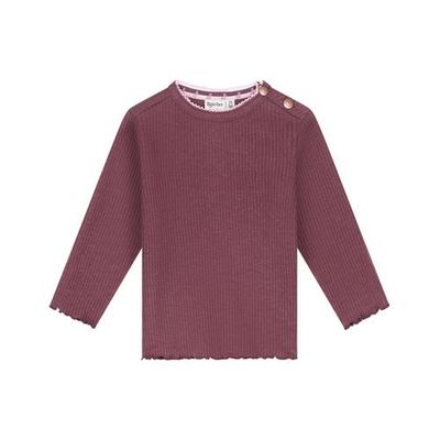 BABYFACE BABYFACE Picot Trim Ribbed Long Sleeve Tee (baby)