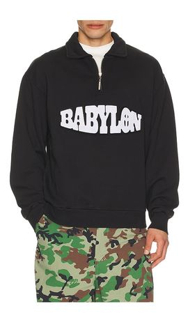 Babylon Babylon Half Zip Pullover Sweater