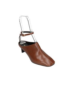 back of the moon Bootie Style Detachable Strap 5cm Heel [BROWN]