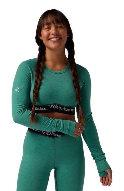 Backcountry Backcountry Cedars Rws Merino Lt-Wt Baselayer Crop Crew Top - Women's