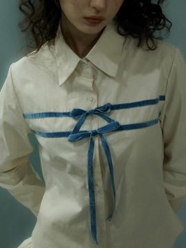 BadBlue Double Velvet Ties Shirt Butter