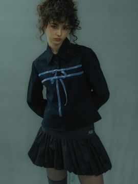 BadBlue Double Velvet Ties Shirt Navy