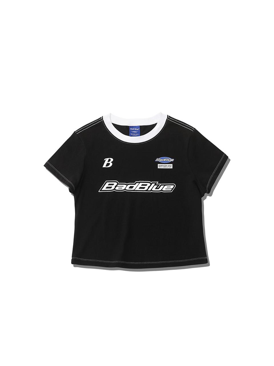 BadBlue Racing Crop Tee Black