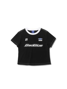 BadBlue Racing Crop Tee Black