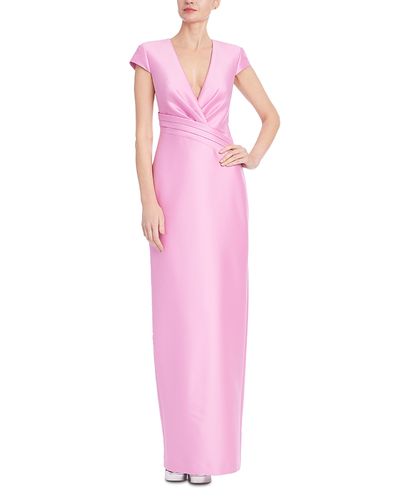 Badgley Mischka Badgley Mischka Cap Sleeve Pleated Waist Gown