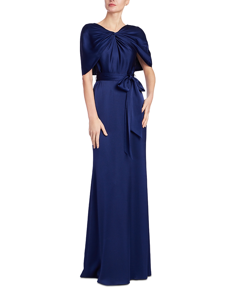 Badgley Mischka Badgley Mischka Cape Shoulder Gown