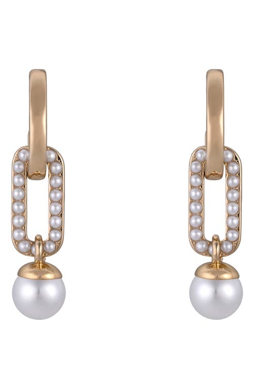 BADGLEY MISCHKA BADGLEY MISCHKA Imitation Pearl Link Drop Earrings