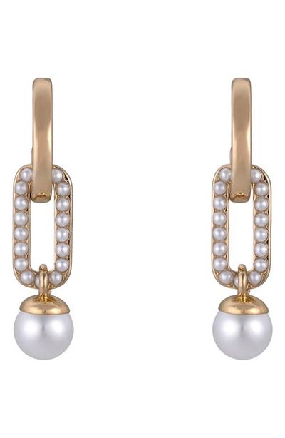BADGLEY MISCHKA BADGLEY MISCHKA Imitation Pearl Link Drop Earrings