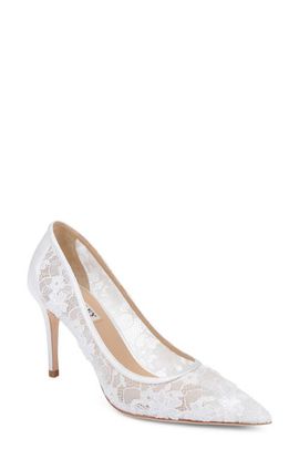 BADGLEY MISCHKA BADGLEY MISCHKA Rania Sequin Lace Pointed Toe Pump