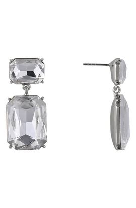 BADGLEY MISCHKA BADGLEY MISCHKA Square Stone Drop Earrings