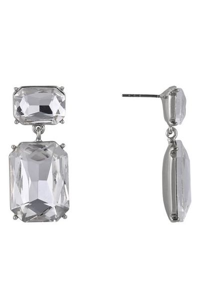 BADGLEY MISCHKA BADGLEY MISCHKA Square Stone Drop Earrings