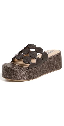 Badgley Mischka Badgley Mischka Wendall Flatforms Brown Leather