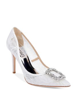 Badgley Mischka Badgley Mischka Women's Cher Iii Satin & Lace Stiletto Pumps