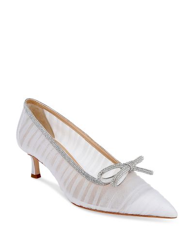 Badgley Mischka Badgley Mischka Women's Raylee Crystal Trim Ruched Pumps