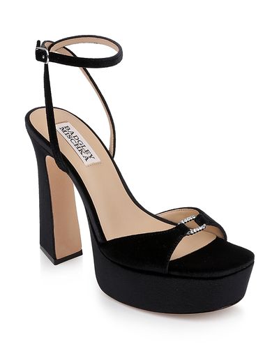 Badgley Mischka Badgley Mischka Women's Romina Ii Embellished Leather Platform Sandals