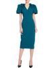 Badgley Mischka Collection Badgley Mischka Collection Beaded Flower Stretch Crepe Cocktail Dress - 1