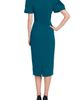 Badgley Mischka Collection Badgley Mischka Collection Beaded Flower Stretch Crepe Cocktail Dress - 2