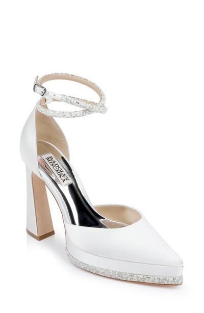 Badgley Mischka Collection Badgley Mischka Collection Eliana Ankle Strap Platform Pointed Toe Pump