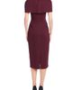 Badgley Mischka Collection Badgley Mischka Collection Faux Cape Cocktail Midi Dress - 2