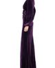 Badgley Mischka Collection Badgley Mischka Collection Floral Appliquéd Stretch Velvet Gown - 3