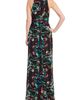 Badgley Mischka Collection Badgley Mischka Collection Floral Plunge Neck Georgette Gown - 2