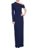 Badgley Mischka Collection Badgley Mischka Collection One-Shoulder Drape Neck Stretch Mikado Gown - 1