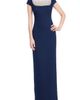 Badgley Mischka Collection Badgley Mischka Collection Pearl Neckline Crepe Gown - 1
