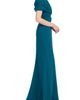 Badgley Mischka Collection Badgley Mischka Collection Pleated Shoulder Overlay Gown - 3