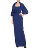 Badgley Mischka Collection Badgley Mischka Collection Puff Sleeve Gown with Belt - 1