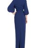 Badgley Mischka Collection Badgley Mischka Collection Puff Sleeve Gown with Belt - 2